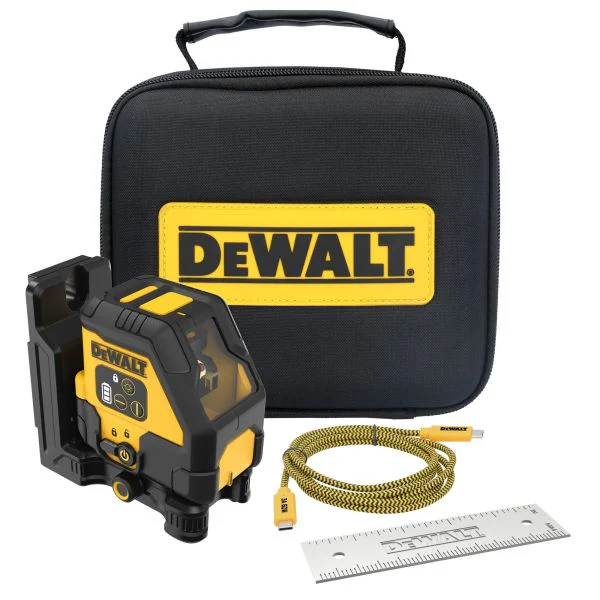 DEWALT USB Rechargeable Red Cross Line Laser Base Kit