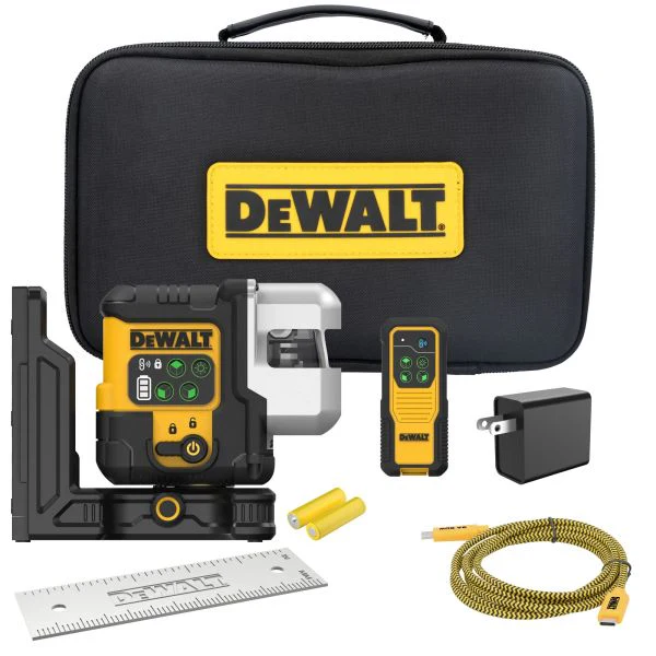 DEWALT USB Rechargeable Green 3X180° Line Laser Kit