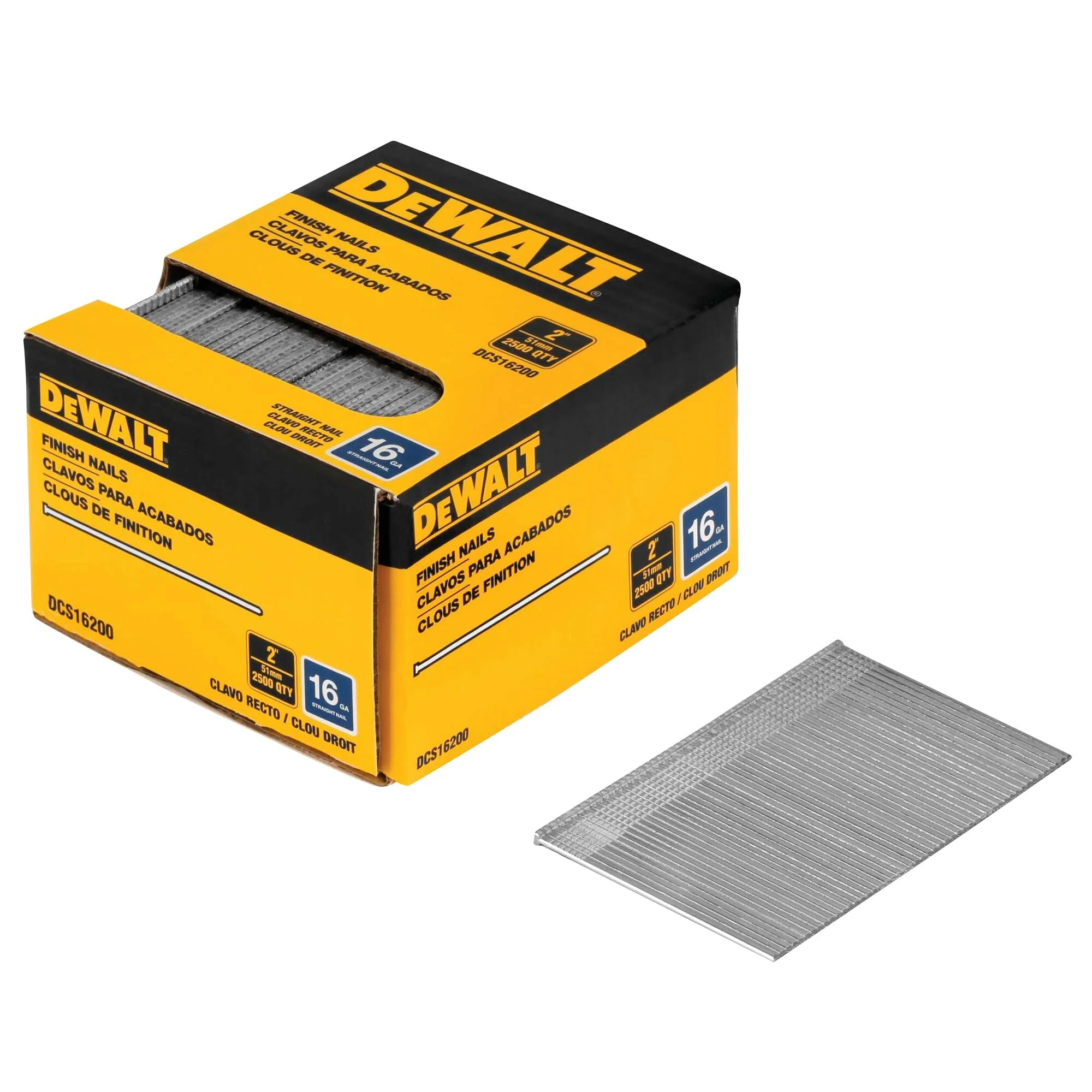 DEWALT 2-Inch By 16 Gauge Finish Nail (2,500 Per Box)