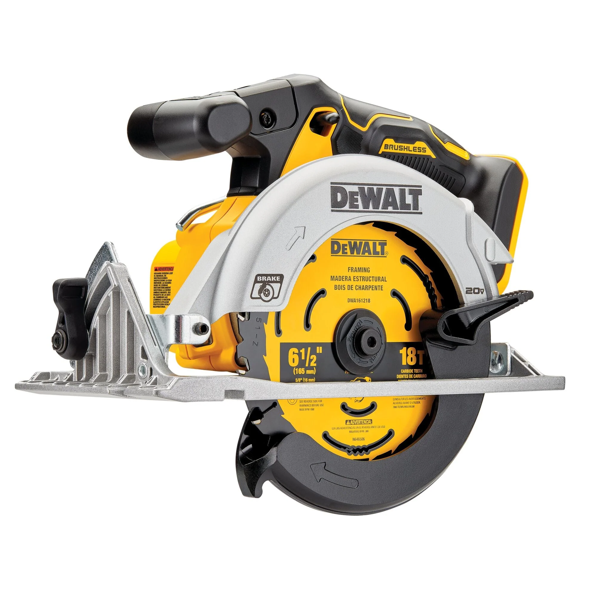 DEWALT 20V MAX* XR 6-1/2 in. Brushless Cordless Circular Saw (Tool Only)