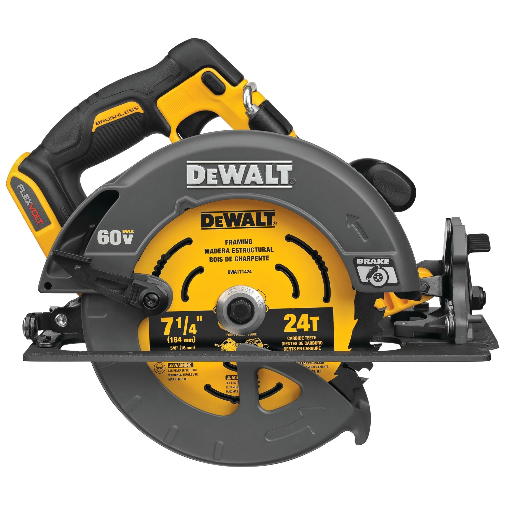 DEWALT Flexvolt 60V Max Brushless7-1/4 In. Cordless Circular Saw With Brake (Tool Only)