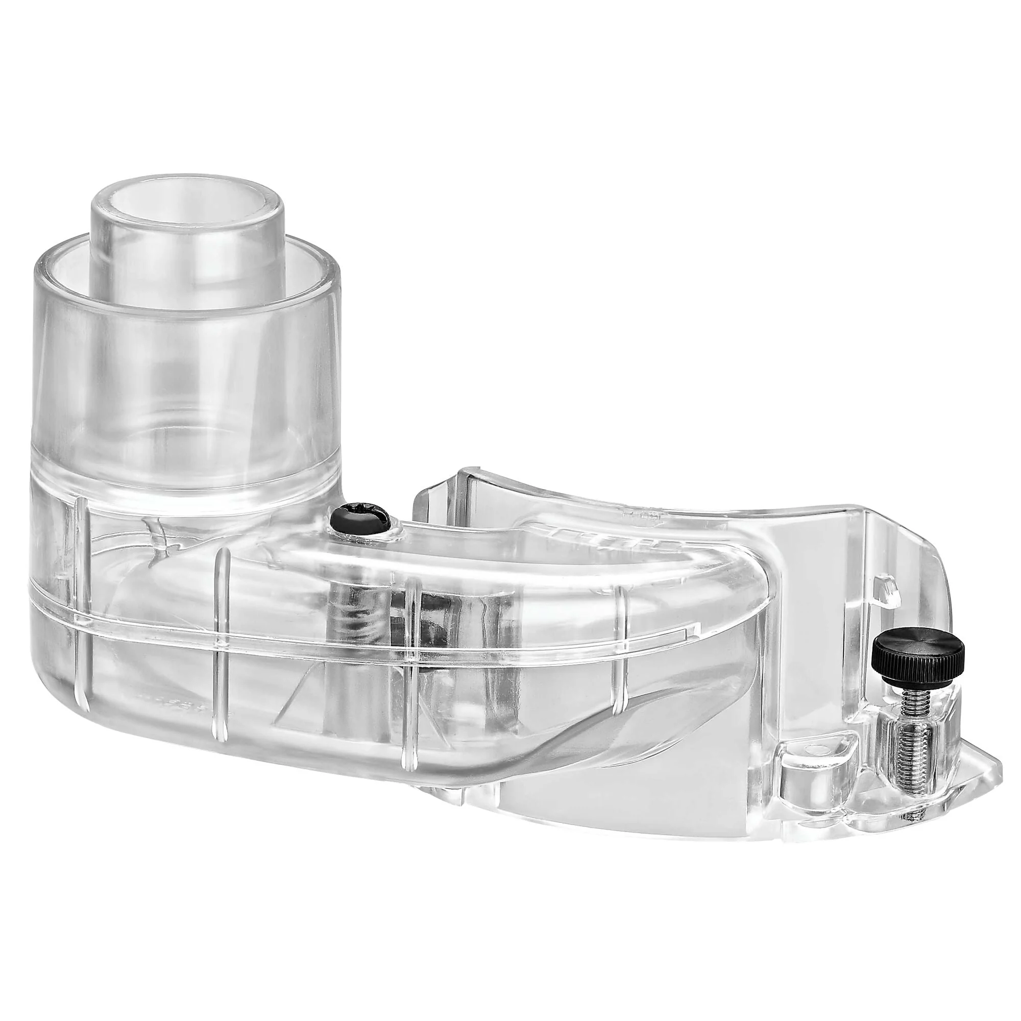 Compact Router Dust Collection Adapter For Fixed Base