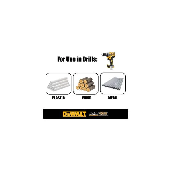 DEWALT 9/16" Silver & Deming Black Oxide Drill Bit - 1/2" Shank