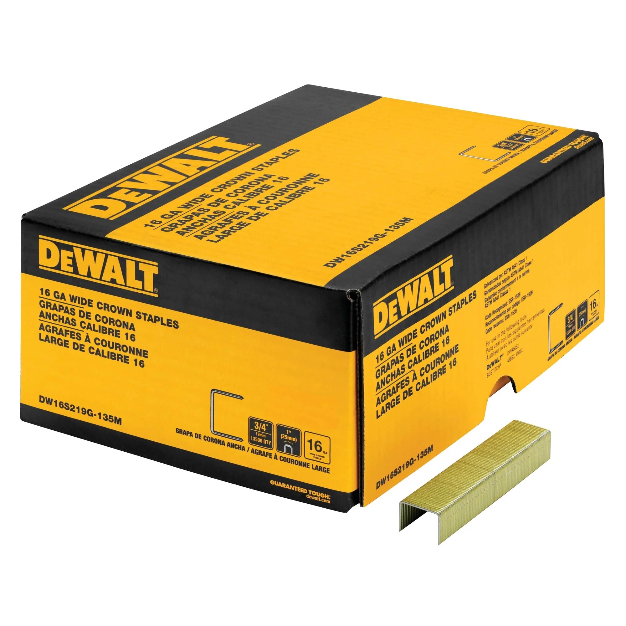 DEWALT 3/4In X 1In Wide Crwn Stple 13.5M