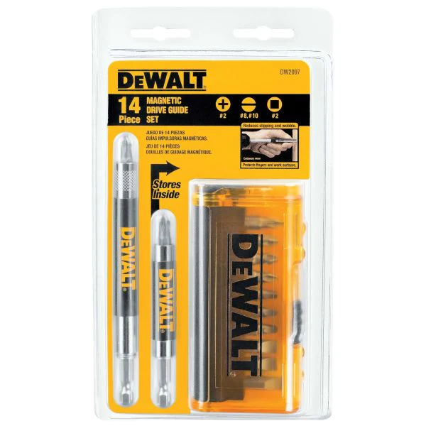 DEWALT Screwdriver Bit Set, Magnetic Drive Guide, 14-Piece