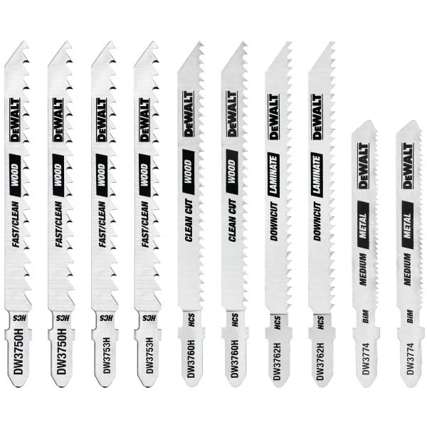 DEWALT T-Shank Jigsaw Blades (10-Piece)