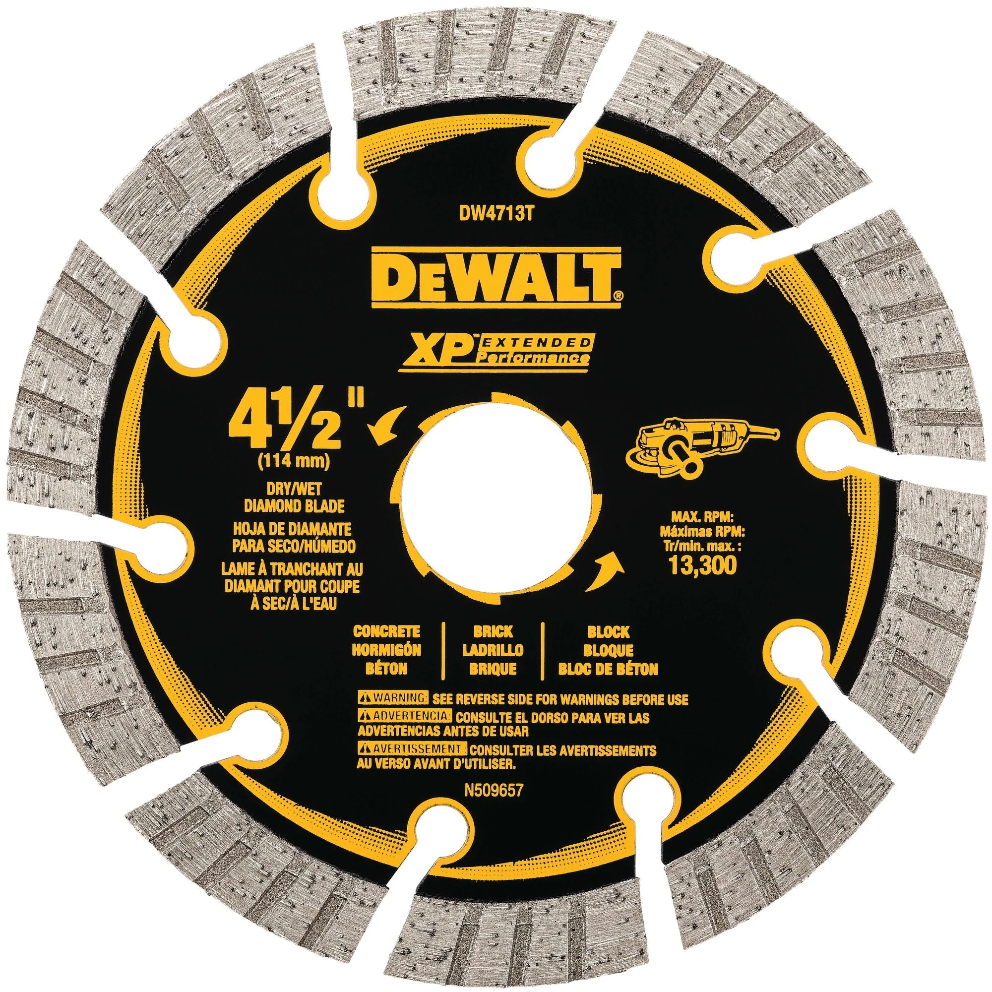 DEWALT 4-1/2” XP Turbo Segmented Diamond Blade - Image 2