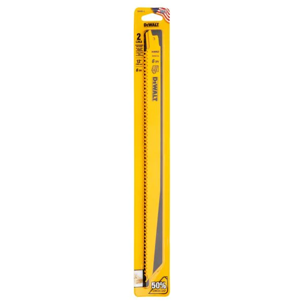 DEWALT 12In 6Tpi Taper Bk Bl-2Pk