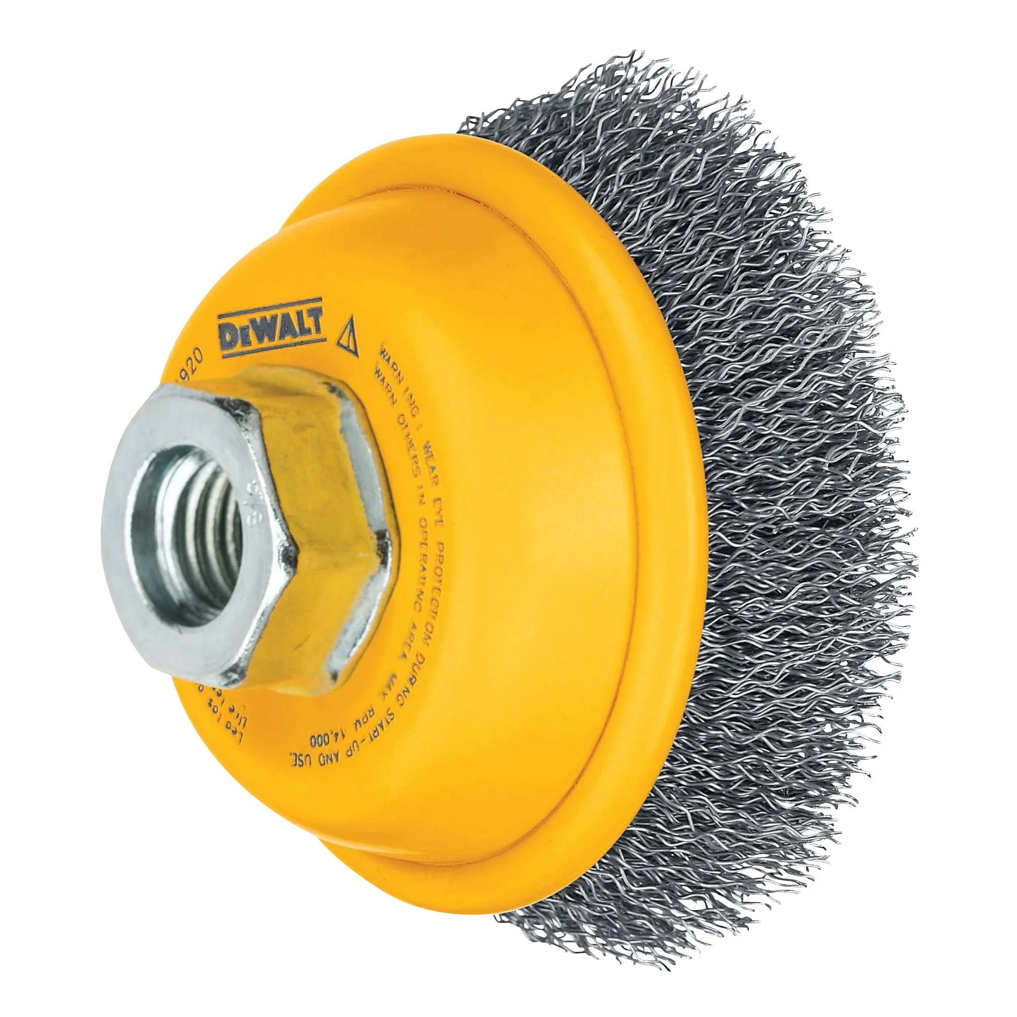 DEWALT 3" x 5/8"-11 HP .014 Carbon Crimp Wire Cup Brush