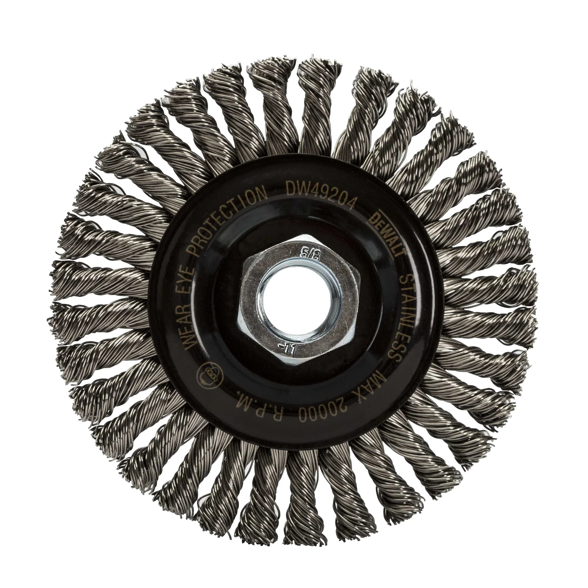 4" X 5/8"-11 Hp .020 Stainless Stringer Wire Wheel