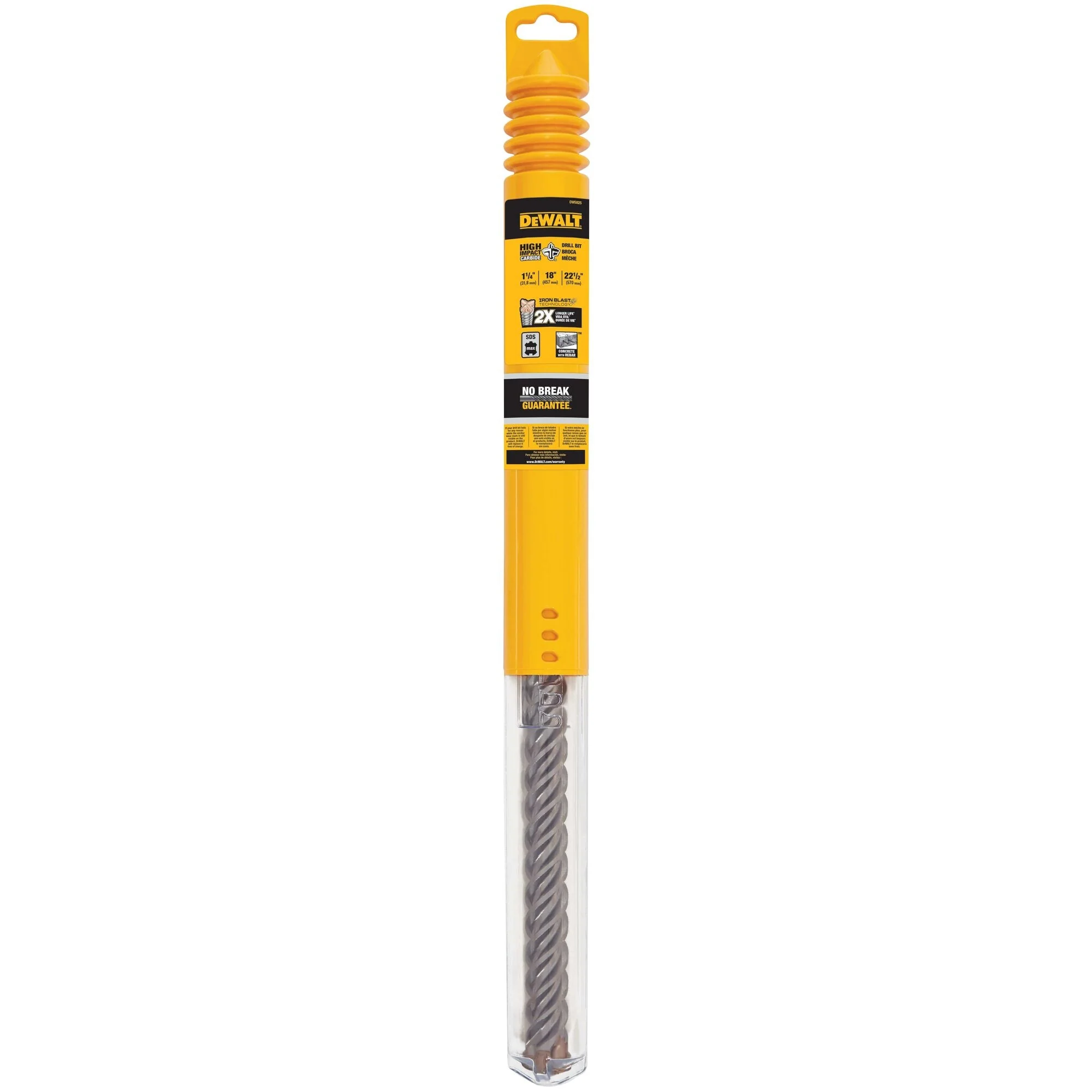 DEWALT Sds Max Bit For Rotary Hammer, 4 Cutter, 1-1/4-Inch By 21-1/2-Inch