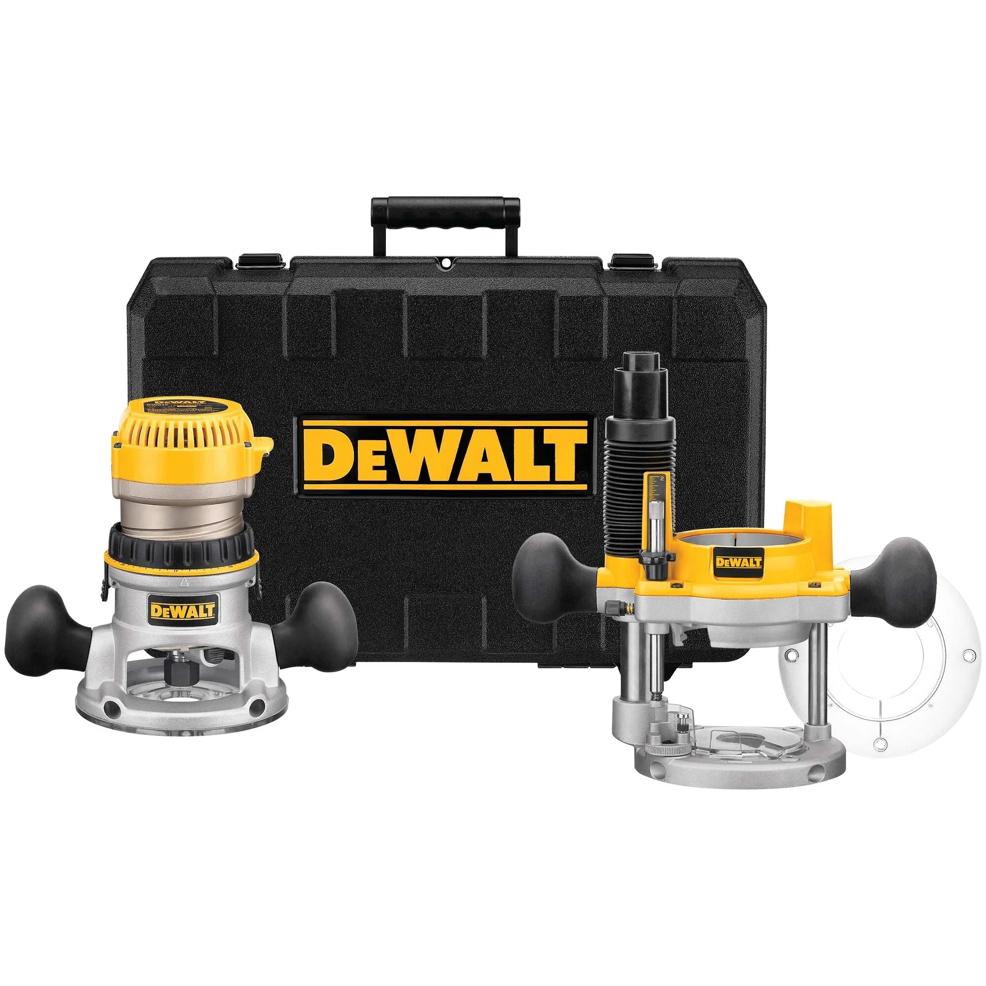 DEWALT Router Fixed/Plunge Base Kit, Variable Speed, 12-Amp, 2-1/4-Hp