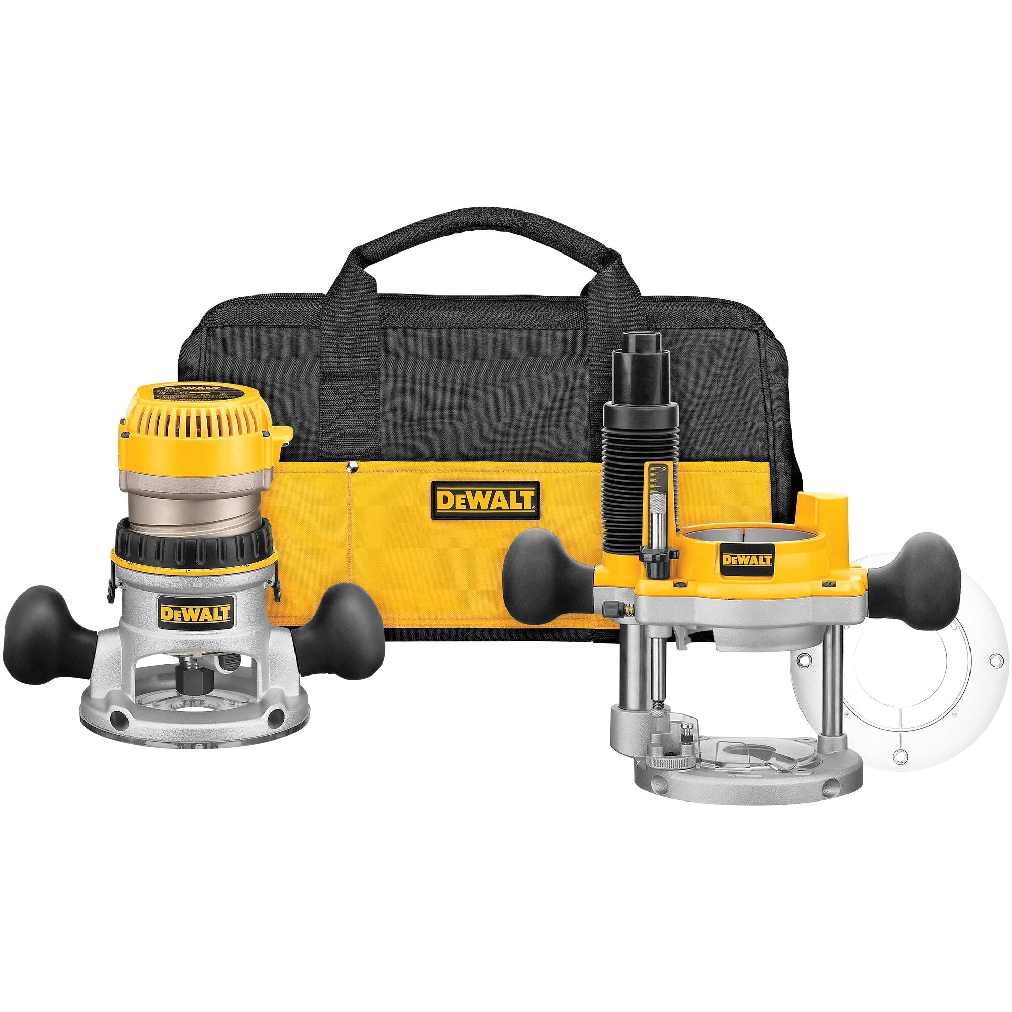 2-1/4 Hp (Max. Motor Hp) Evs Fixed Base / Plunge Router Combo Kit W / Soft Start