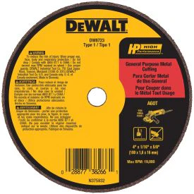 DEWALT A60T Wheel, 4-Inch X 1/16-Inch X 5/8-Inch