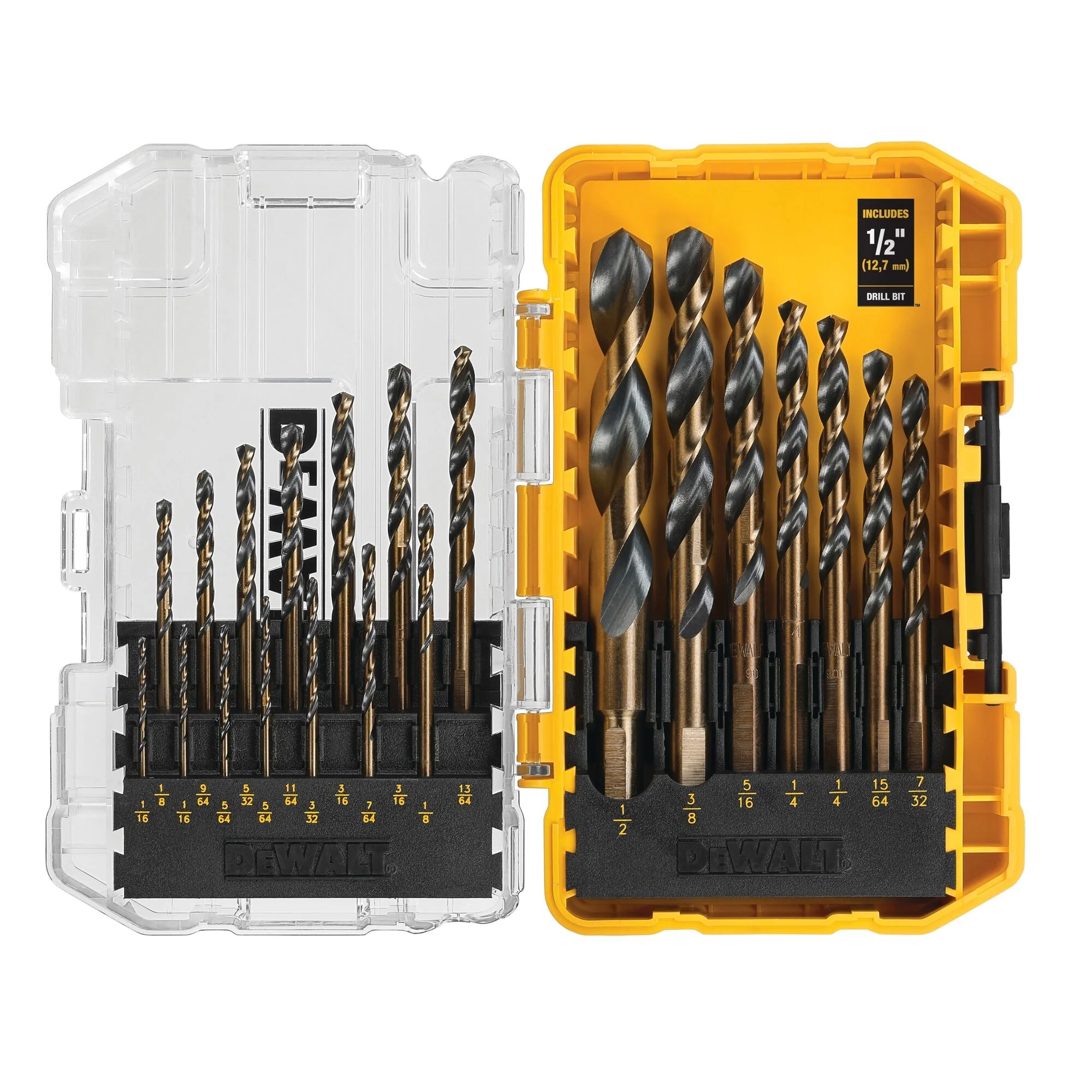 DEWALT 21-Piece Set Black Oxide Coated Hss Twist Drill Bit Set