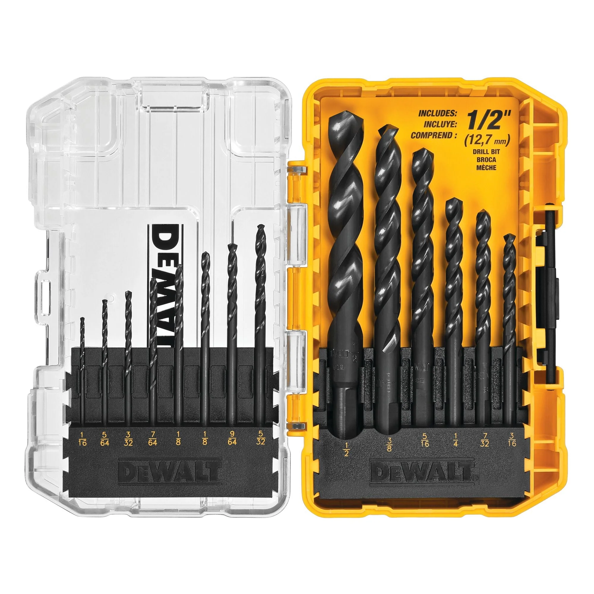 DEWALT DWA1184 14-Piece Set Black Oxide Coated Hss Twist Drill Bit Set