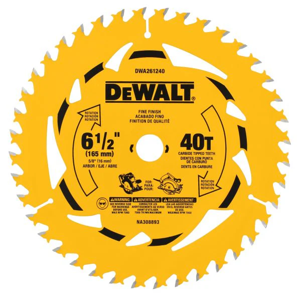 DEWALT 6-1/2 in. 40T Circular Saw Blade