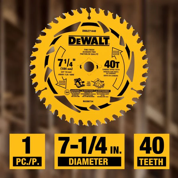 DEWALT 7-1/4 in. 40T Circular Saw Blade