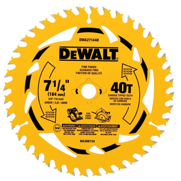 DEWALT 7-1/4 in. 40T Circular Saw Blade