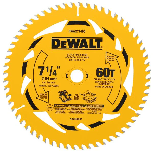 DEWALT 7-1/4 in. 60T Circular Saw Blade