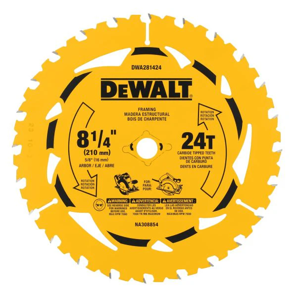 DEWALT 8-1/4 in. 24T Circular Saw Blade