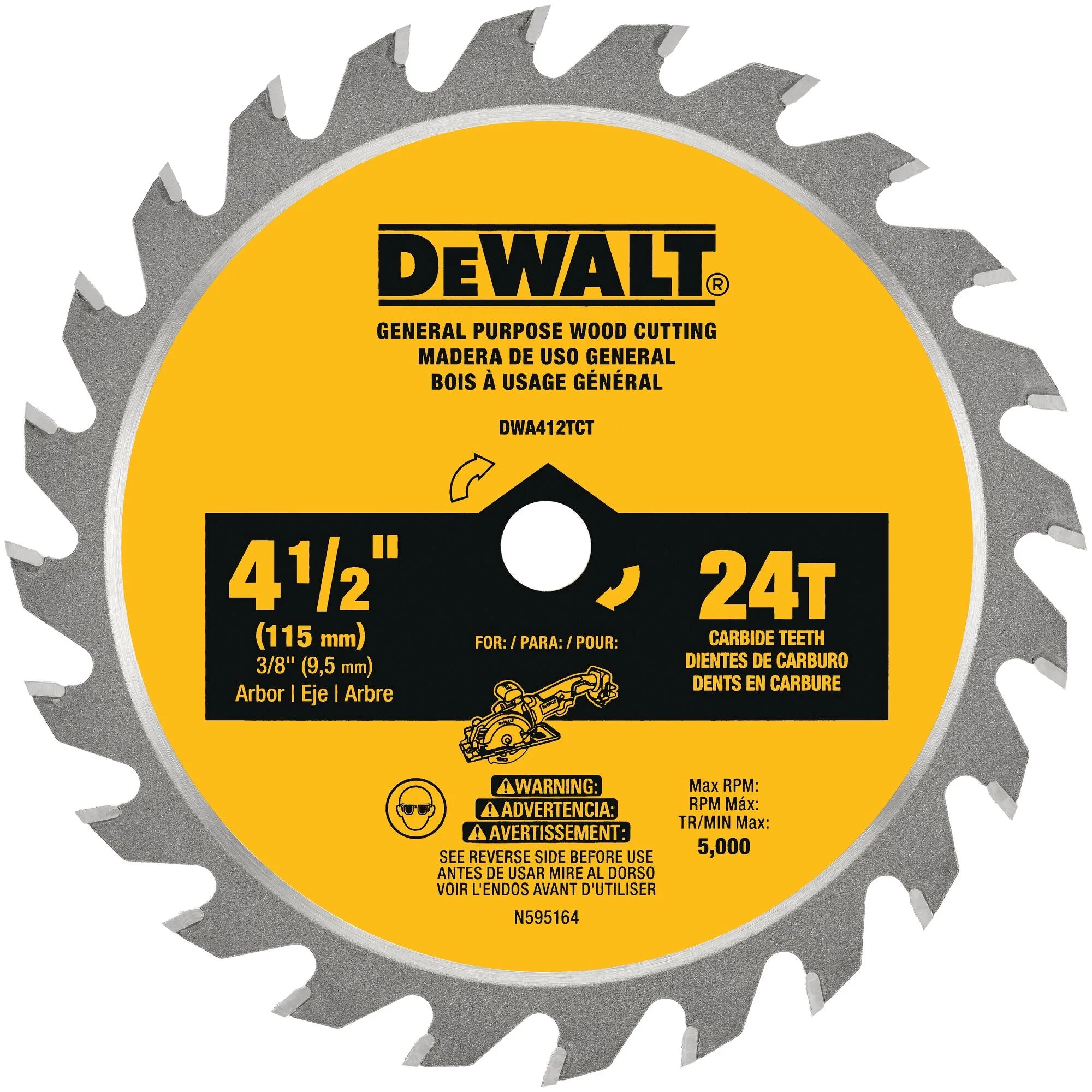 DEWALT 4-1/2In 24T Tct Saw Blade
