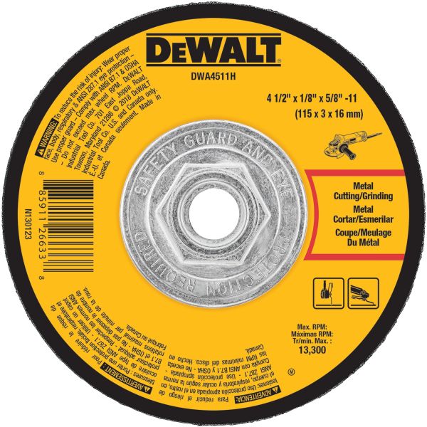 DEWALT 4-1/2" x 1/8" x 5/8"-11 Metal Grinding Wheel