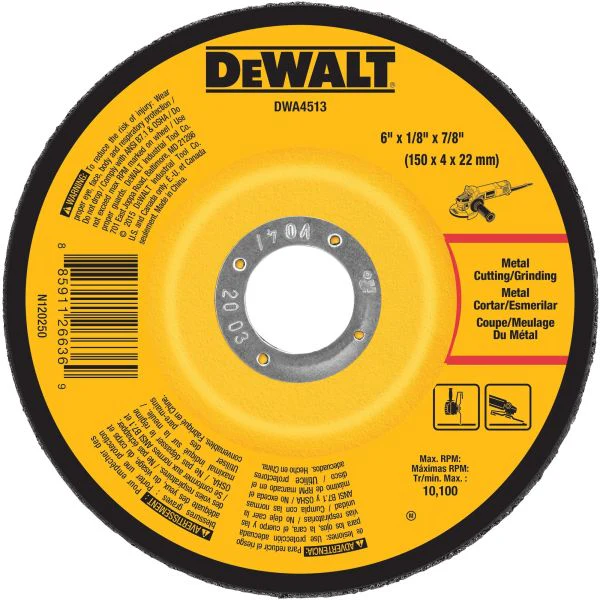 DEWALT Metal Grinding Wheel, 6-Inch X 1/8-Inch X 7/8-Inch