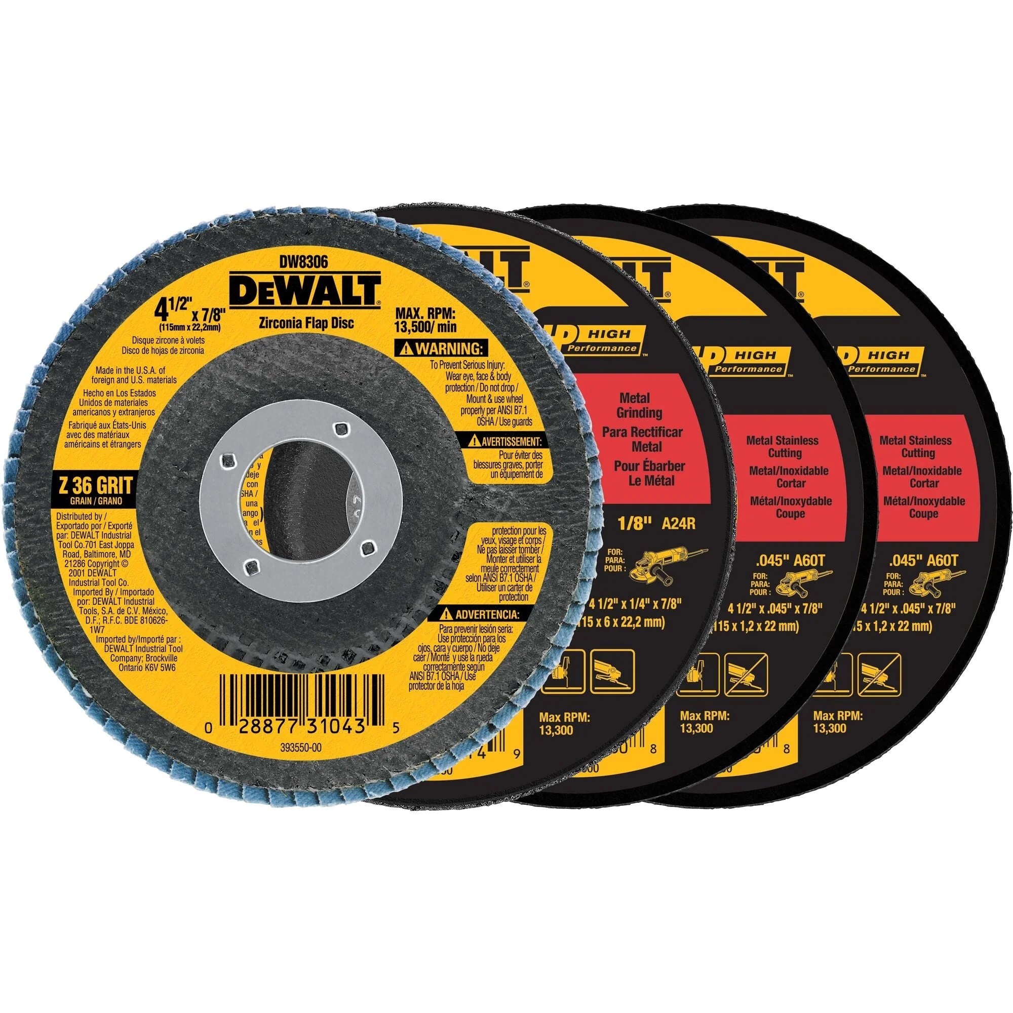 DEWALT Abrasives 4 Pack