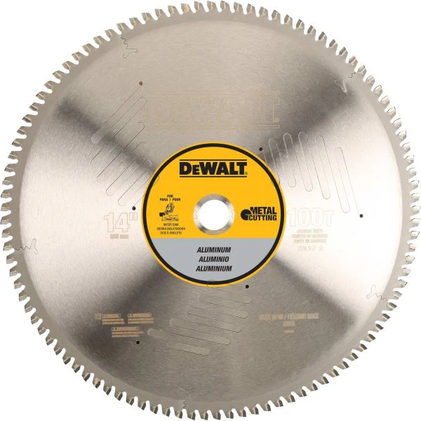 DEWALT 100 Teeth Aluminum Cutting 1-Inch Arbor, 14-Inch