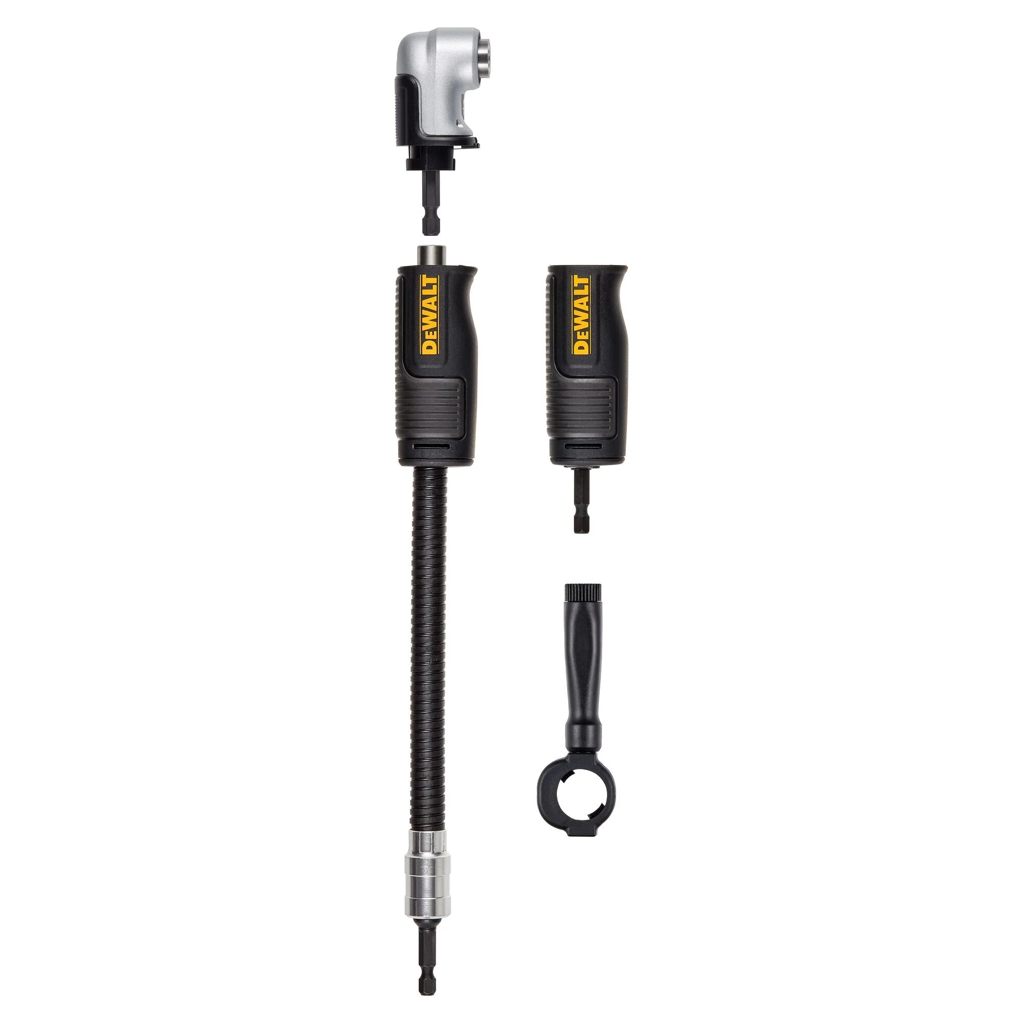 DEWALT FlexTorq™ Right Angle Drill Adaptor, FlexTorq™, 4-In-1 System, Compact, Straight Flexible Shaft, 12-Inch