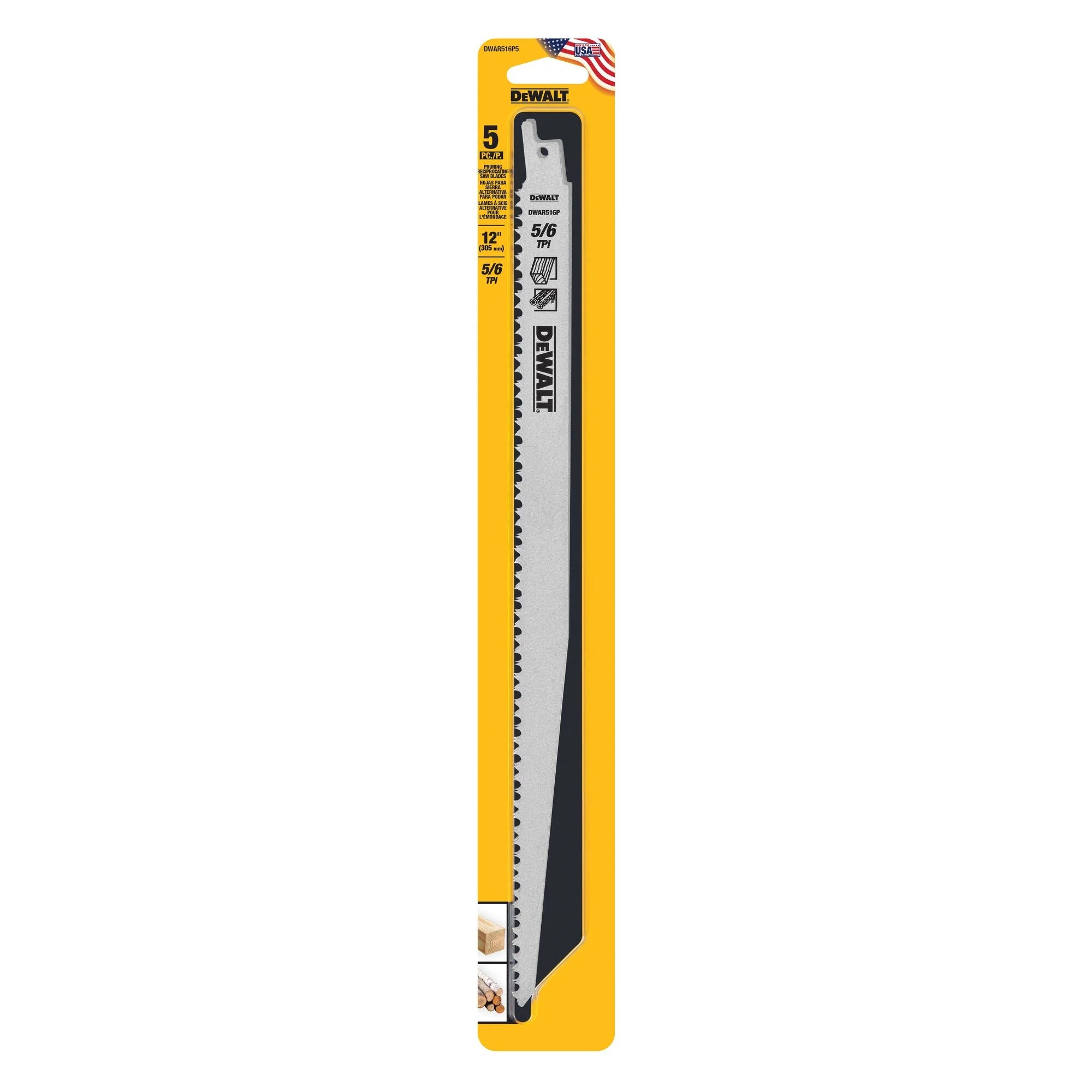 DEWALT Pruning Bi-Metal Reciprocating Saw Blades
