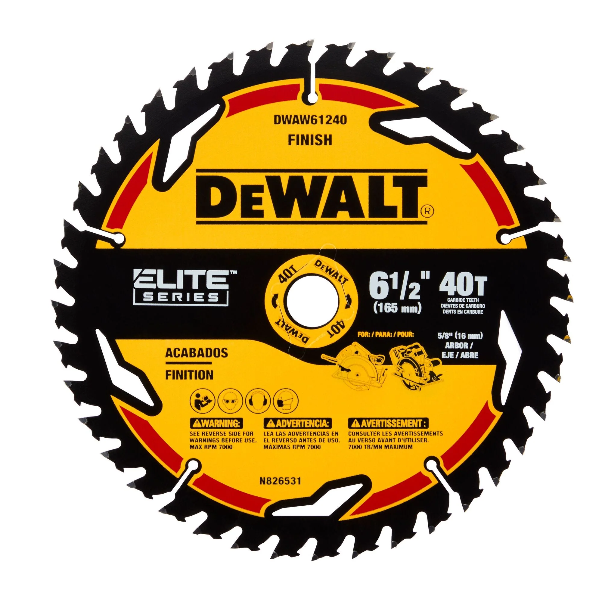 DEWALT 6 1/2In 40T Elite Series Blister