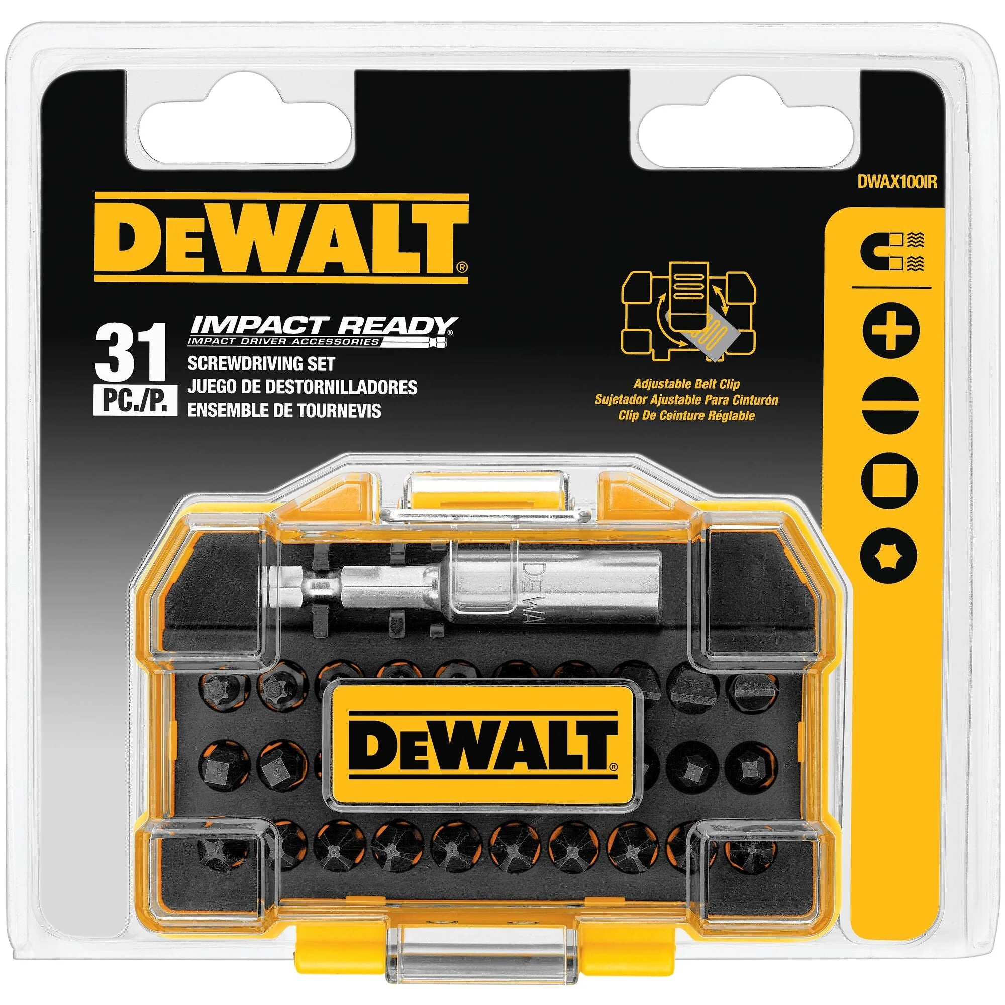 DEWALT IMPACT READY™ Screwdriving Tough Case Set, Extra Small, 31-Piece