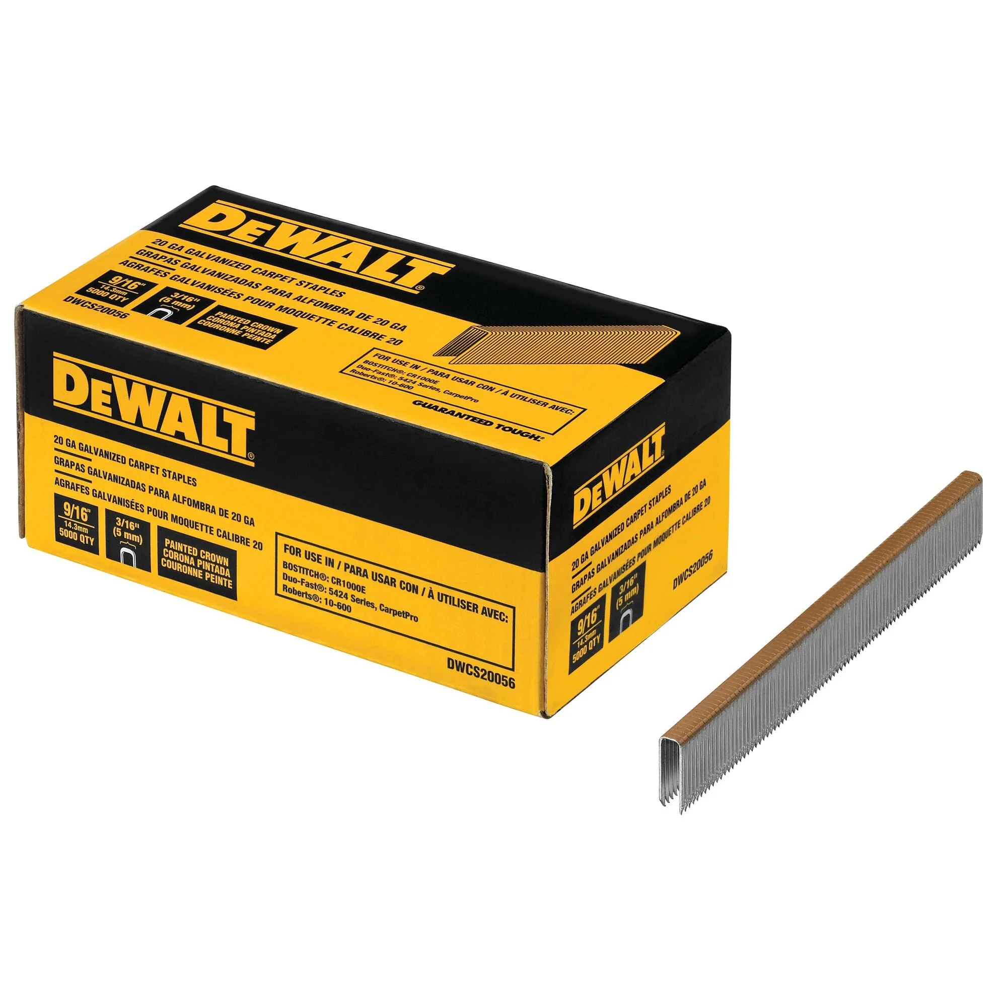 DEWALT 20 Gauge Painted Crown Carpet Staples