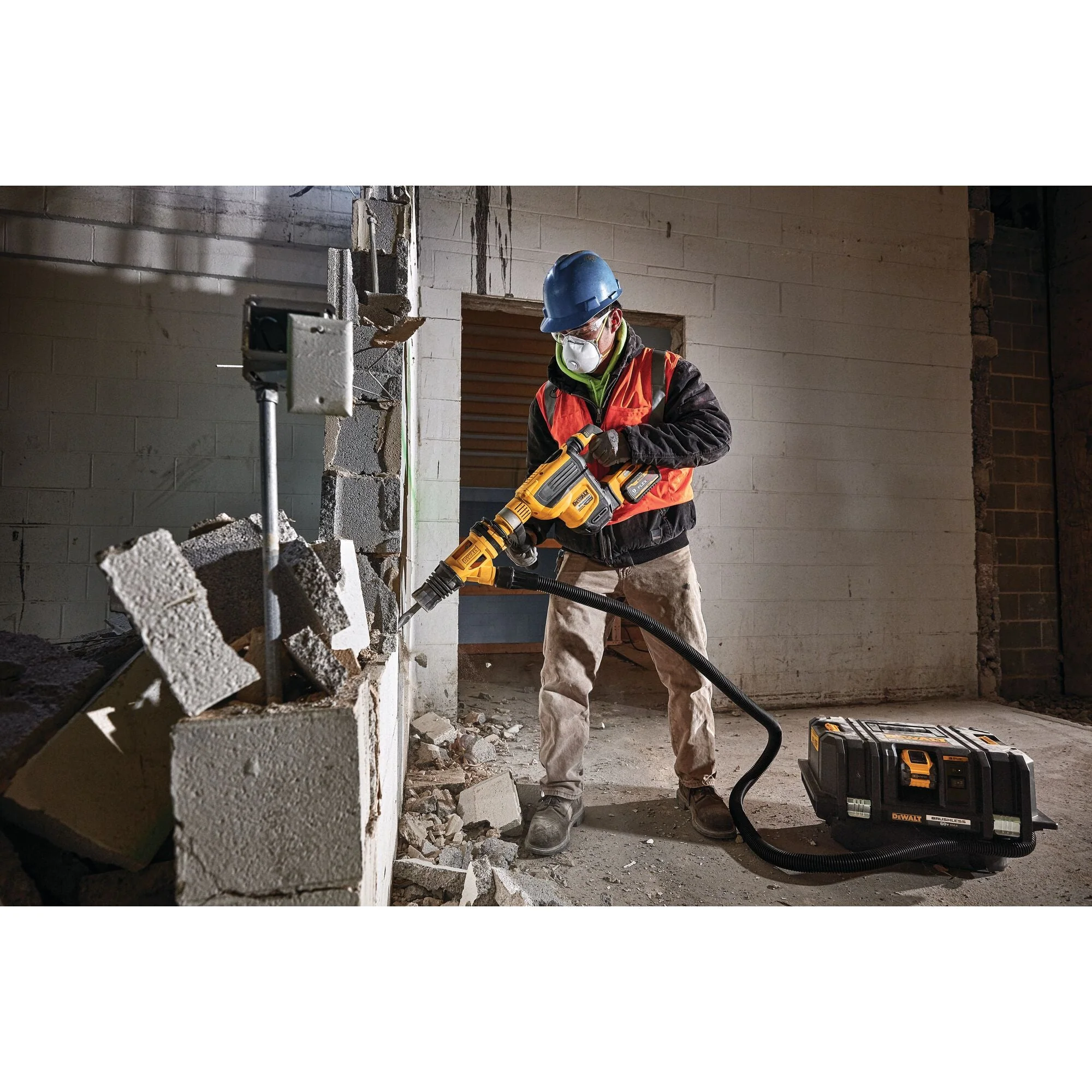 DEWALT Demolition Hammer Dust Shroud - Chiseling