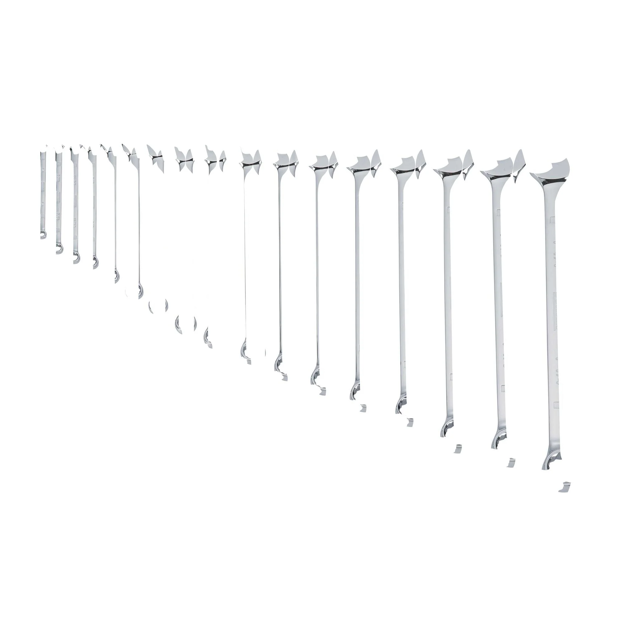 17 Piece Full Polish Combination Wrench Set