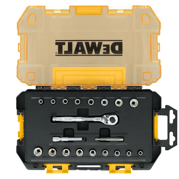 DEWALT TOUGHSERIES 20 pc. TOUGH BOX 1/4 in. Drive Mechanics Tool Set