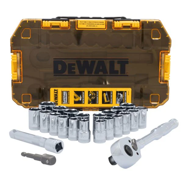 DEWALT TOUGHSERIES 23 pc. TOUGH BOX 1/2 in. Drive Mechanics Tool Set