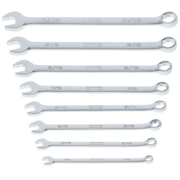 DEWALT TOUGHSERIES 8-piece SAE Combination Wrench Set