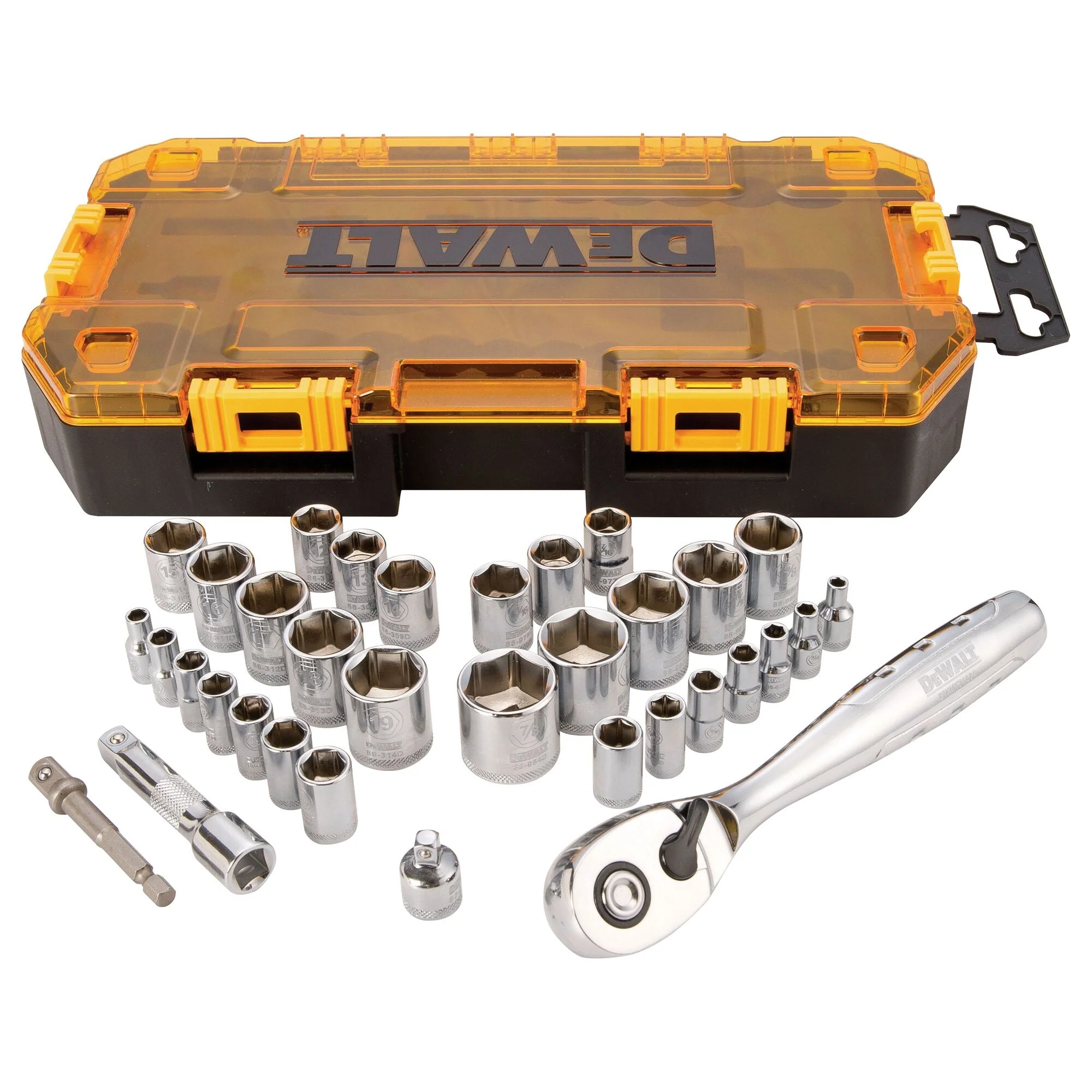 DEWALT 34 pc. 1/4 in. and 3/8 in. Drive Socket Set