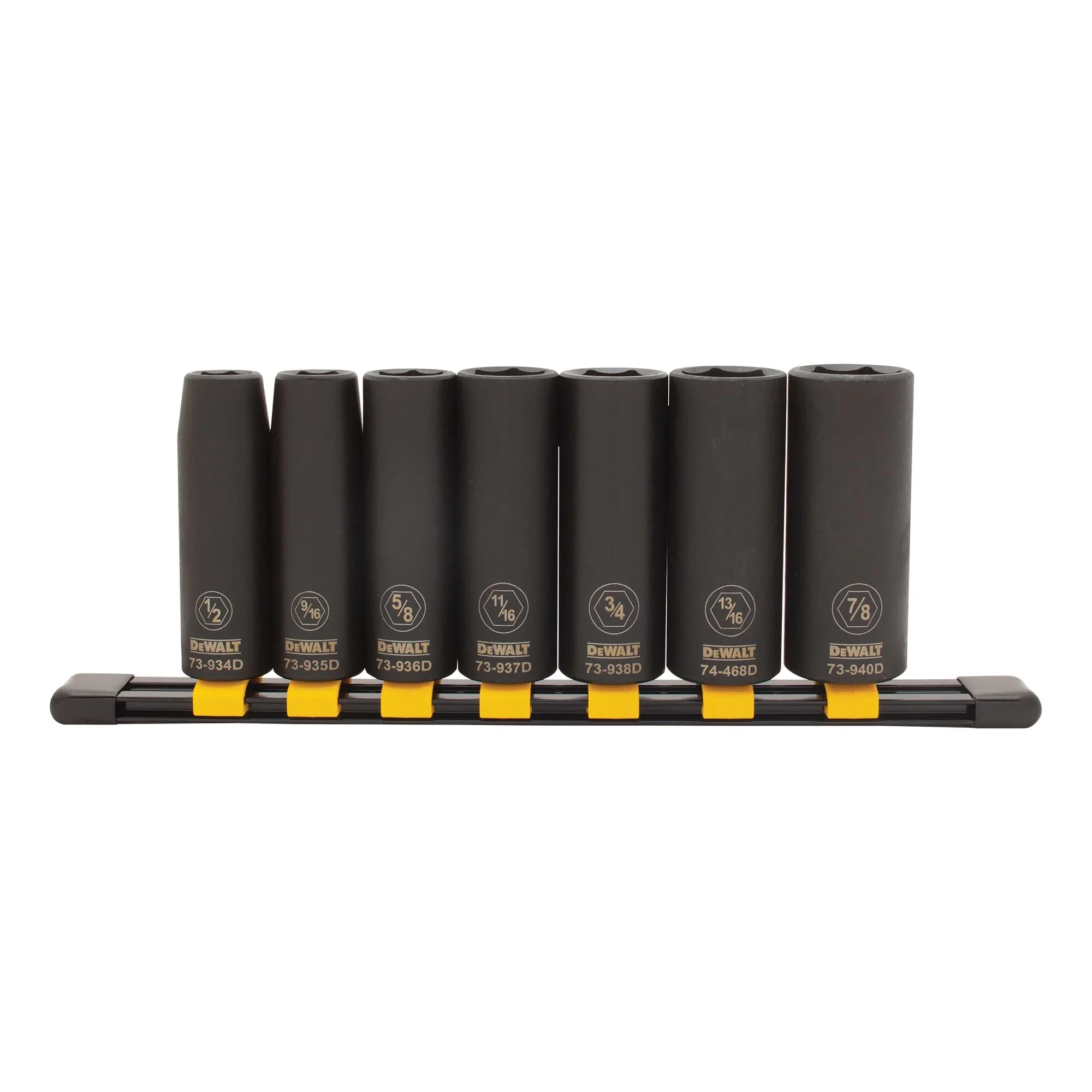 DEWALT Impact Sockets SAE Deep 7Pc