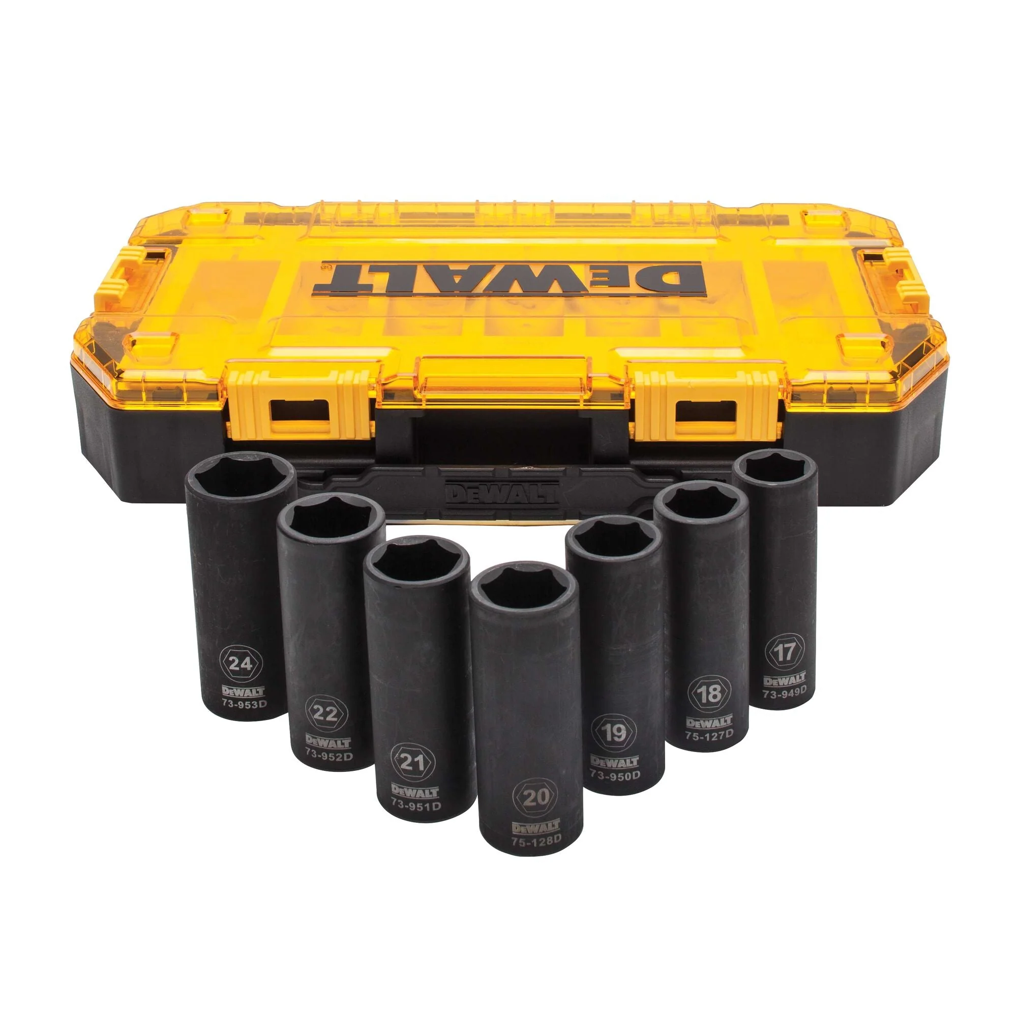 DEWALT Deep Impact Socket Set, 7-Piece, 1/2" Drive Metric
