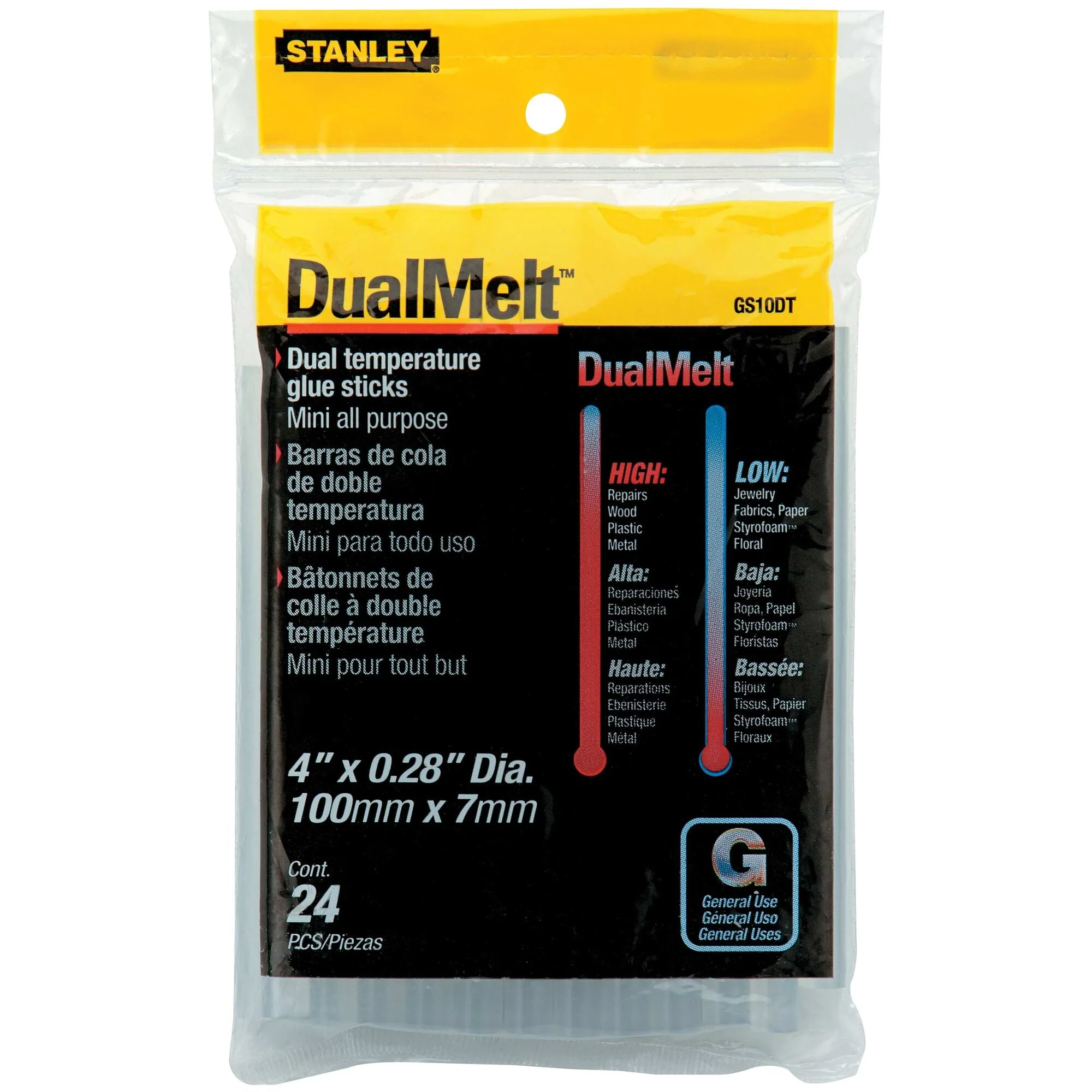 STANLEY MINI GLUE 4IN 24PK