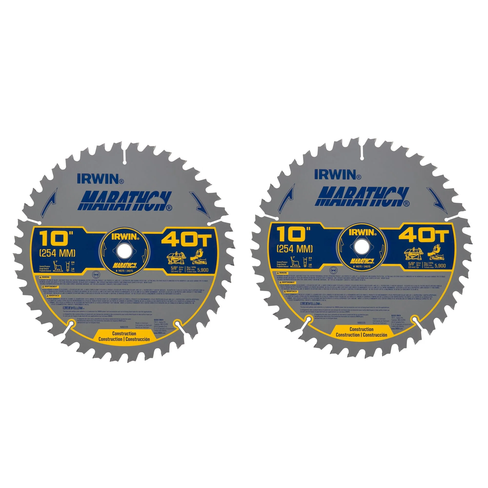 IRWIN 10" 40T / 40T Combo Pack Blister