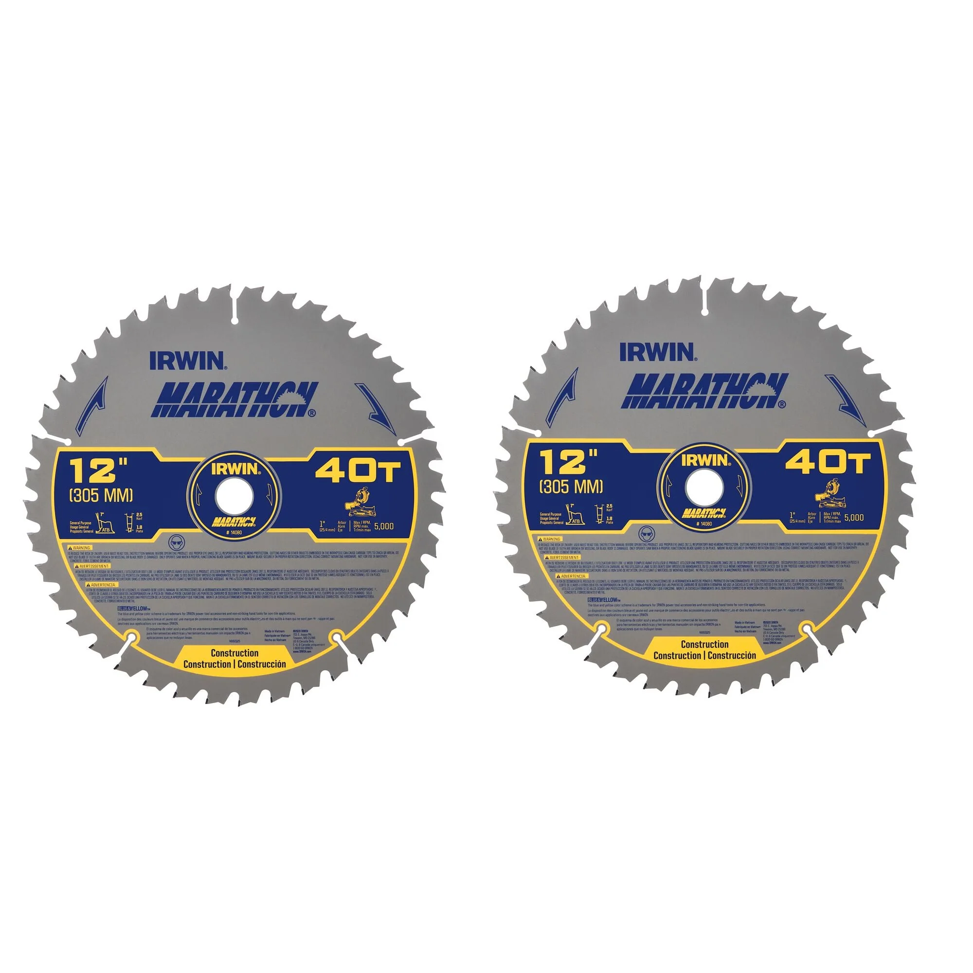 IRWIN 12" 40T /40T Combo Pack Blister