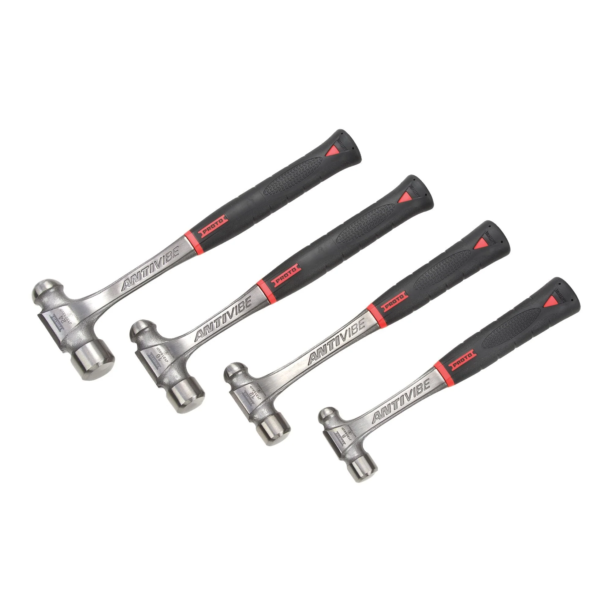 4 Pc Anti-Vibe Ball Pein Hammer Set