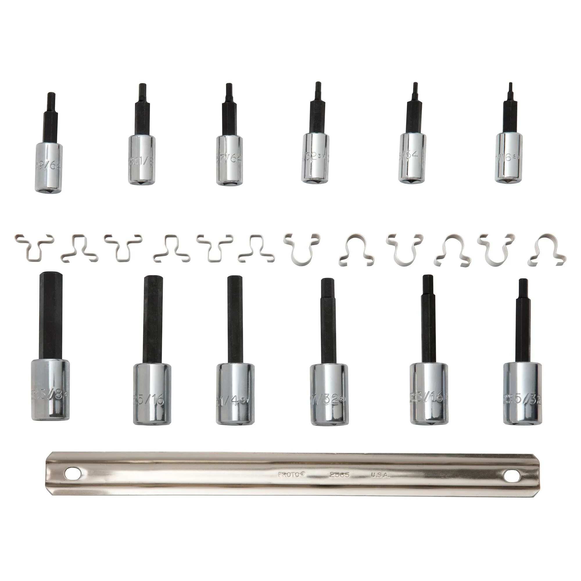 PROTO Set Hex Bit 1/4In 3/8In Dr 12 Pc