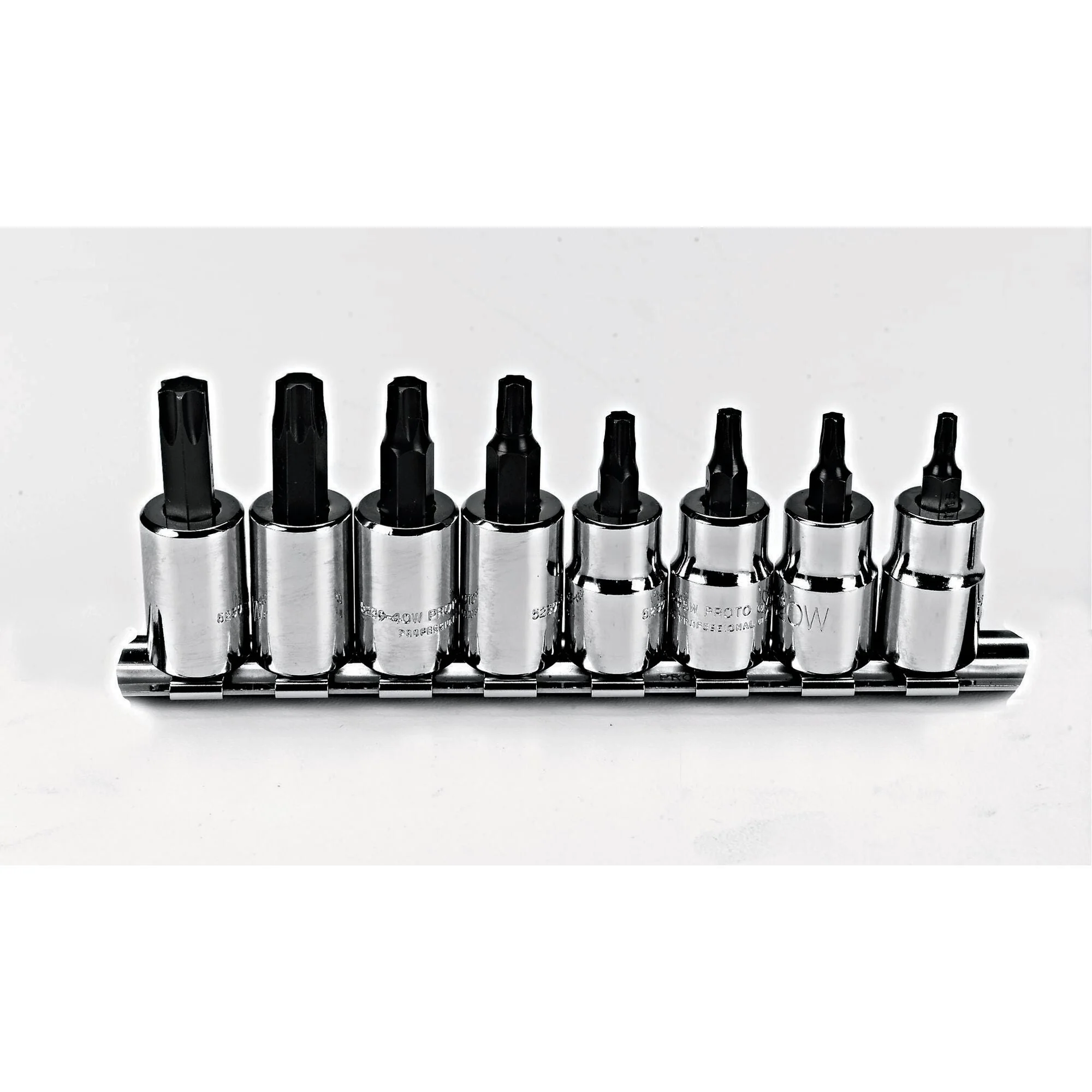 PROTO Bit TORX™ Set 3/8?dr 8Pc W/Bar