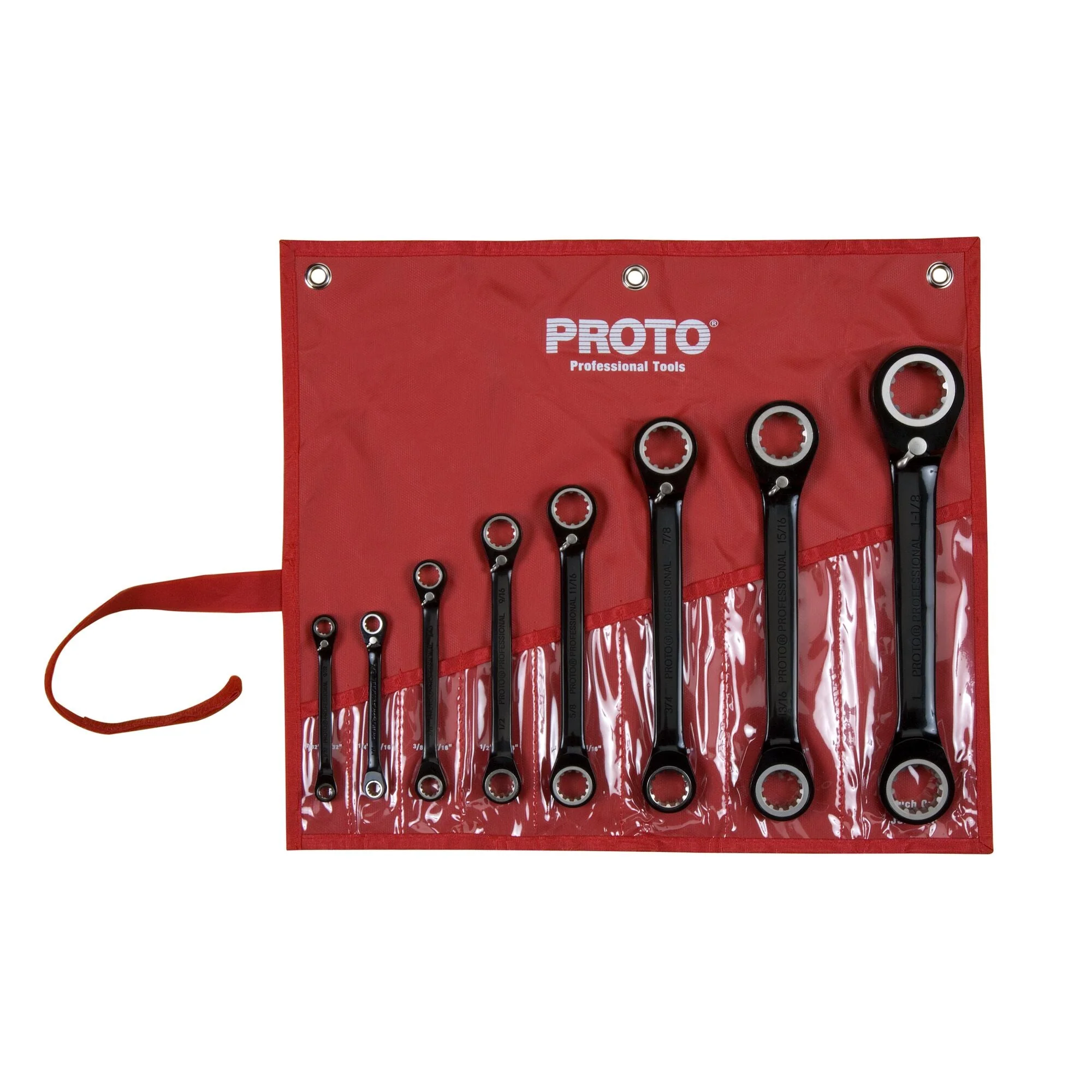 8 Pc Double Box Ratcheting Spline Wrench Set